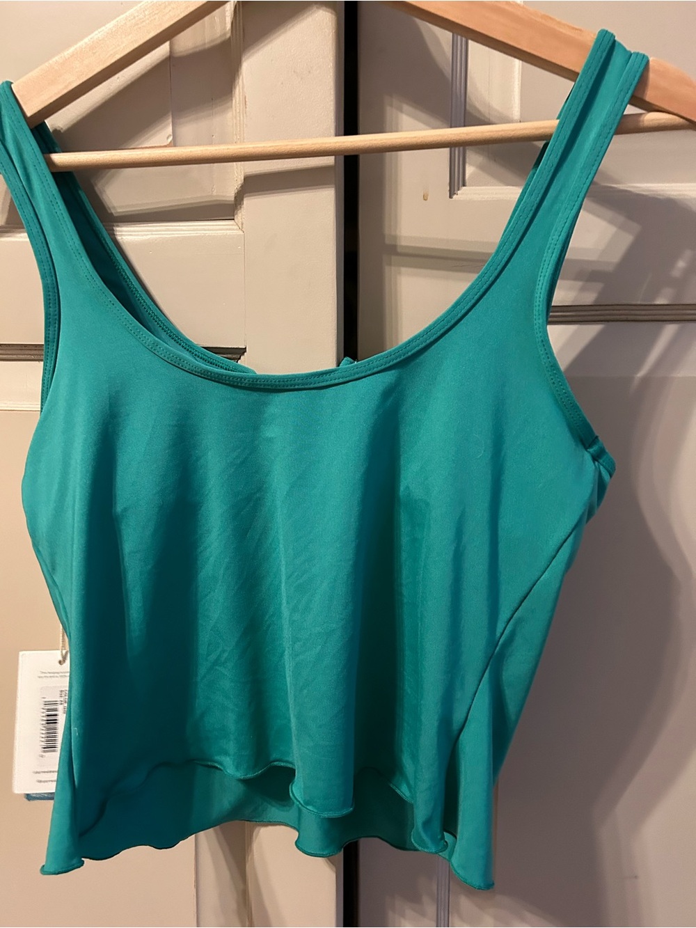 Carve Designs Vida Notchneck Swim Tankini top in jade. - Picture 6 of 10